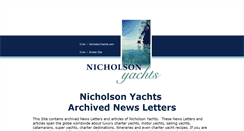 Desktop Screenshot of nicholsonyachts-charters-sales-news.com