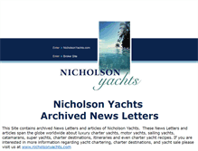 Tablet Screenshot of nicholsonyachts-charters-sales-news.com